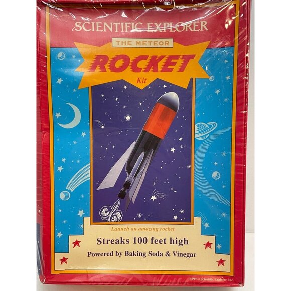 Scientific Explorer Meteor Rocket Kit Science 17" Long Build & Blast 100' High - Picture 3 of 4